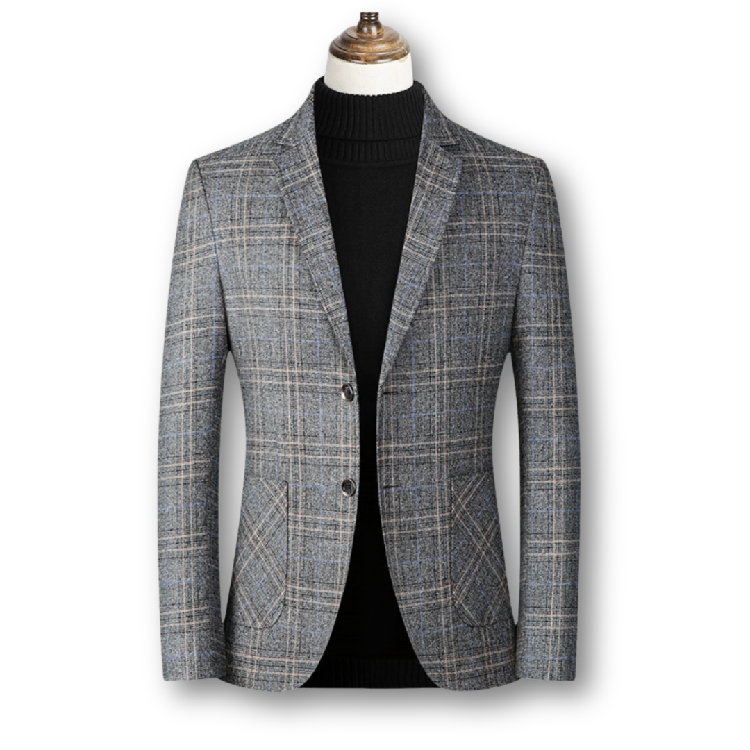 HiverCo™ | Blazer élégant pour homme en tissu à carreaux